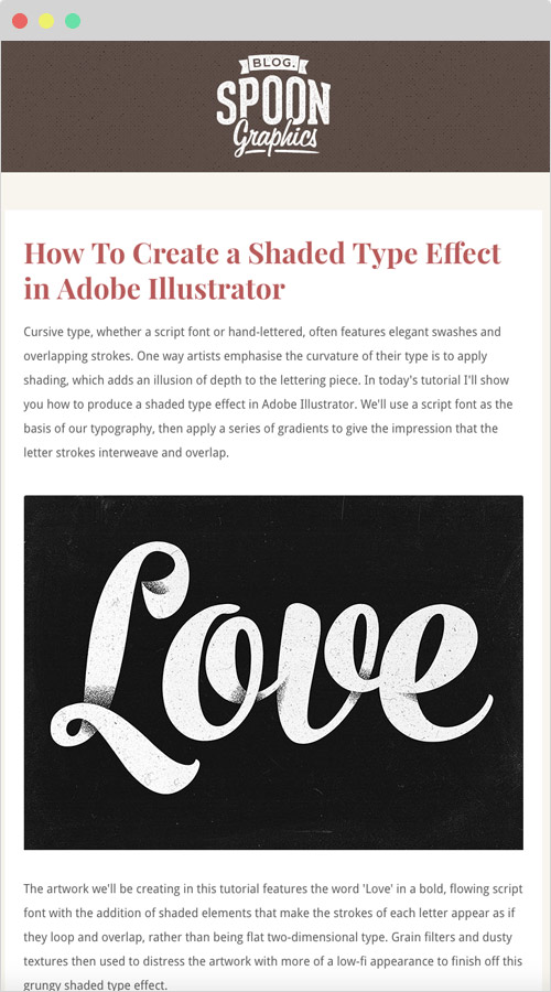 Spoon Graphics newsletter
