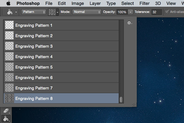 Load the pattern files first